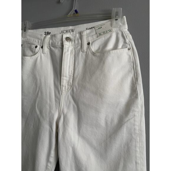 NWD J. Crew Classic Straight White Jeans Womens Size 28P - Picture 5 of 10